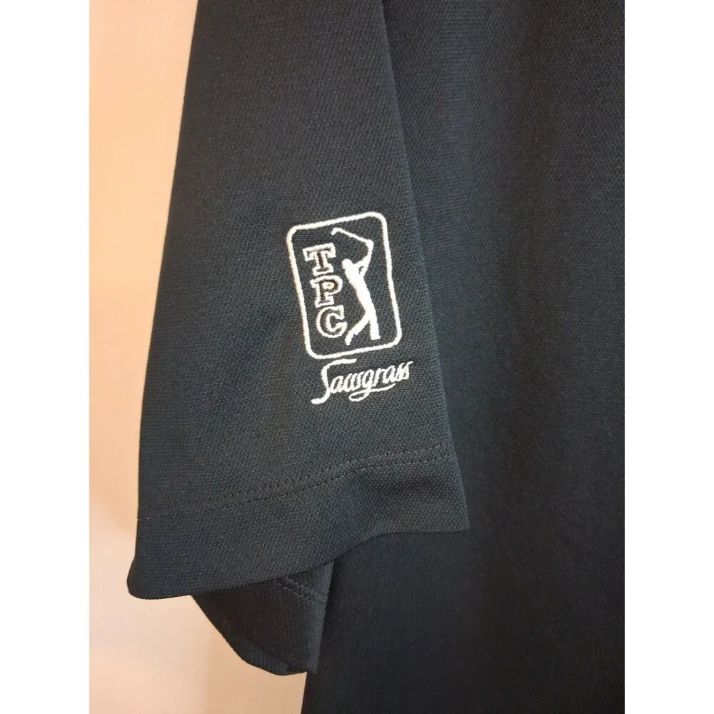Nike Golf Dri-Fit Polo Mens Large Black PGA Sawgrass 